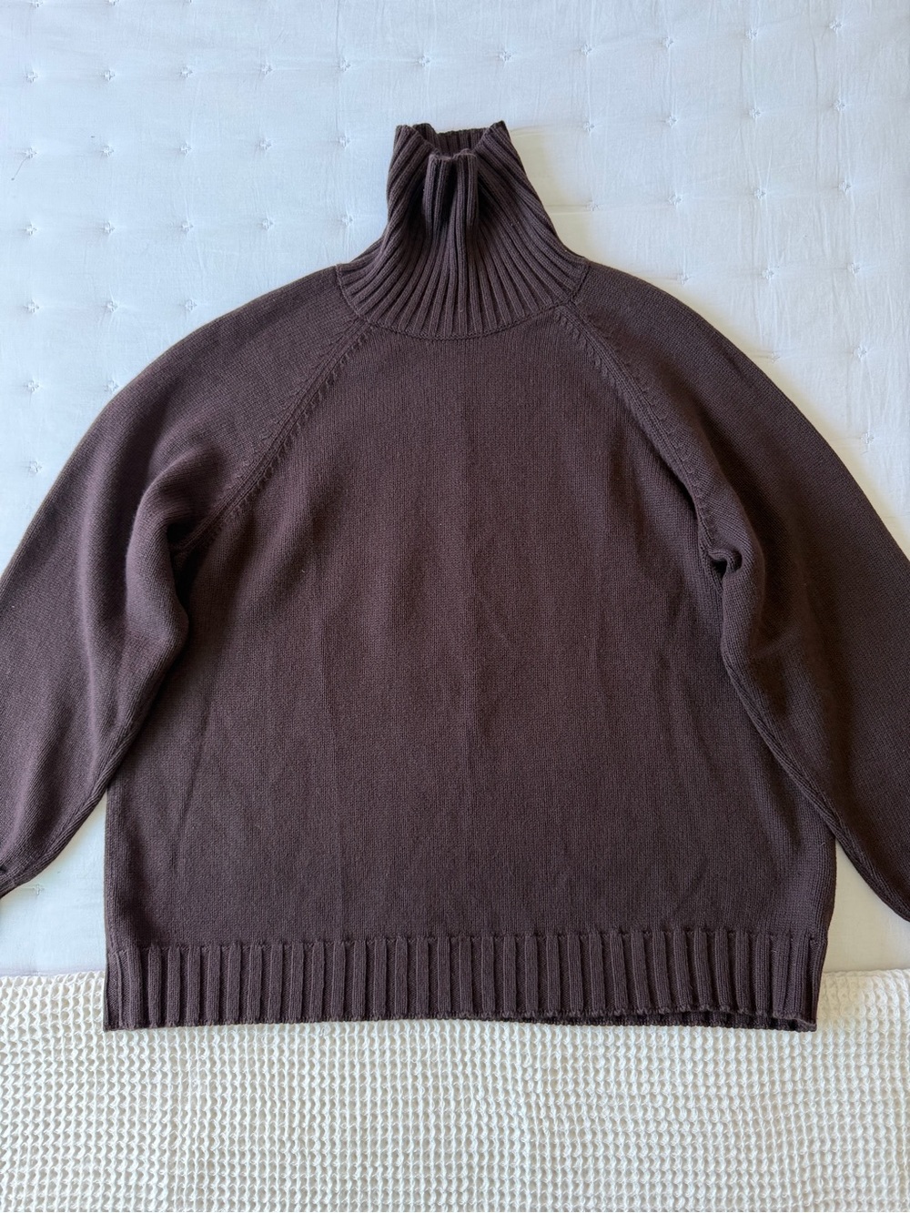 Donni Cotton Cashmere Turtleneck Sweater Brown Espresso - Picture 9 of 12